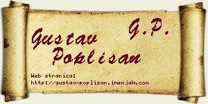 Gustav Poplišan vizit kartica
